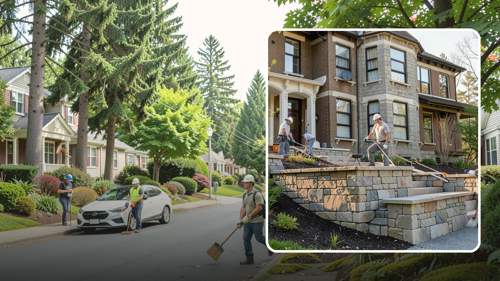 Natural Stone Retaining Wall in Beaux Arts Village, King County, WA - Hand-setting natural stone into a retaining wall that combines timeless beauty with solid slope support.