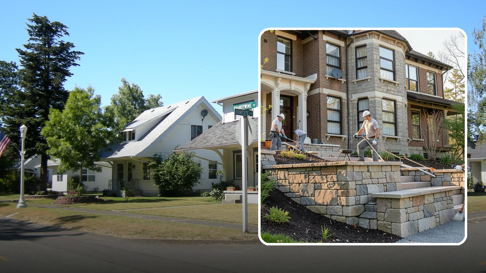 Natural Stone Retaining Wall in DuPont, Pierce County, WA - Hand-setting natural stone into a retaining wall that combines timeless beauty with solid slope support.