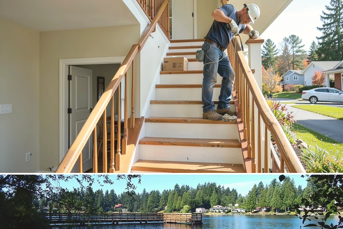 Natural Stone Retaining Wall in Federal Way, King County, WA - Stone setting is best done in dry conditions, so summer and early fall are the preferred windows for this detailed work.