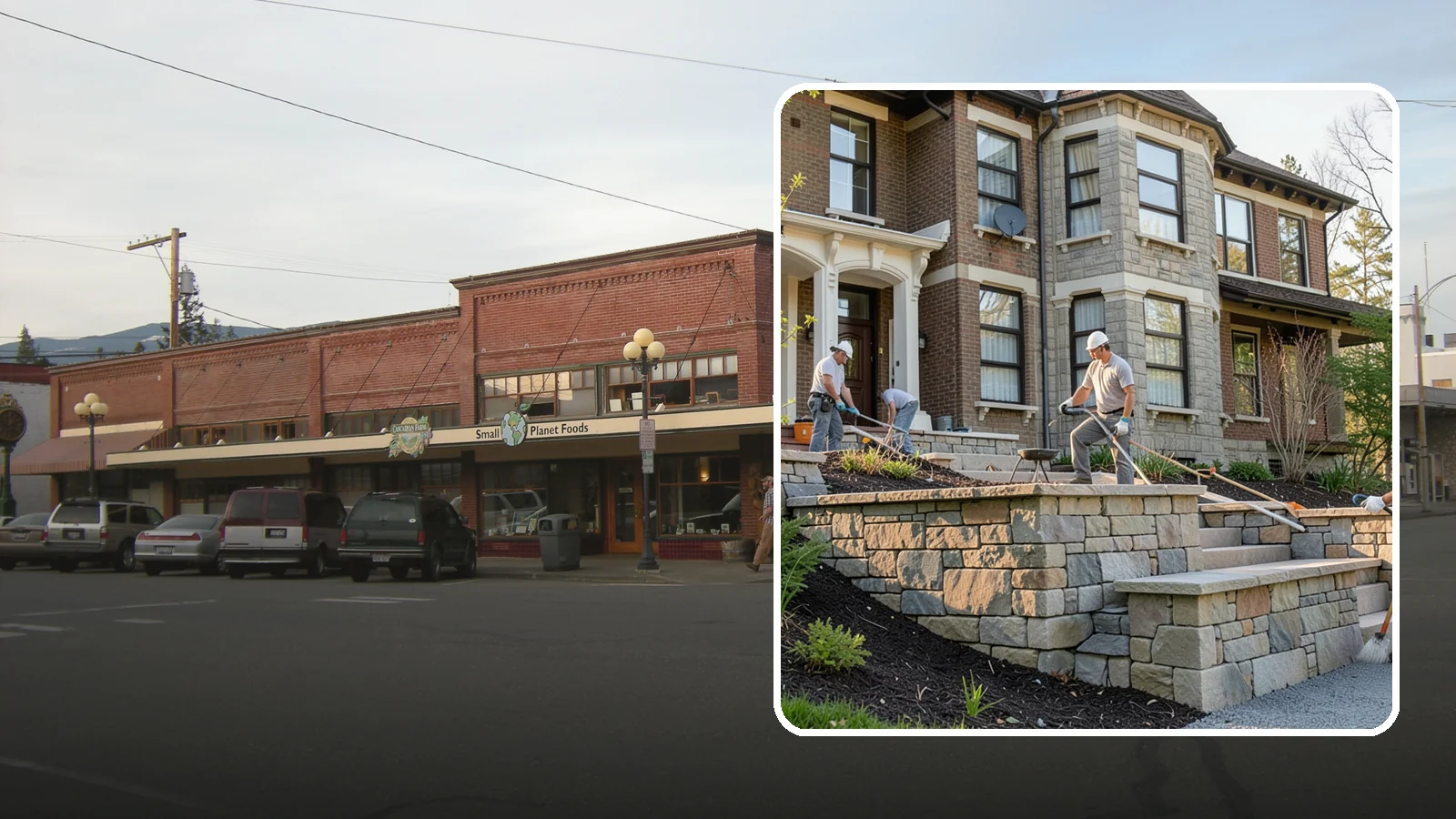 Natural Stone Retaining Wall in Sedro-Woolley, Skagit County, WA - Hand-setting natural stone into a retaining wall that combines timeless beauty with solid slope support.