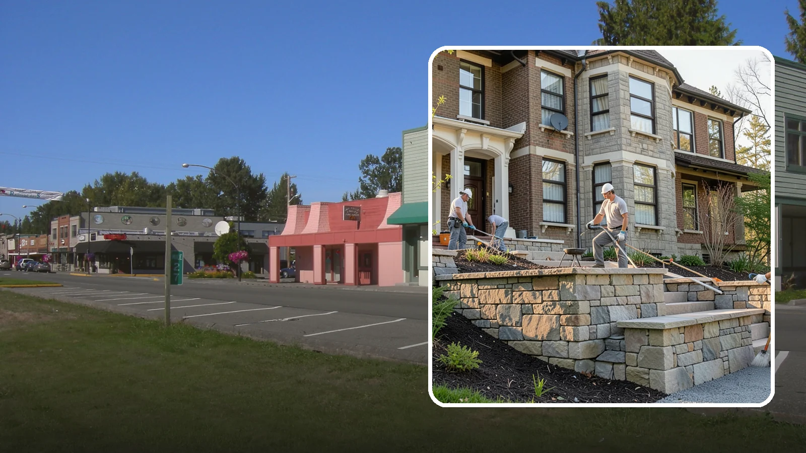 Natural Stone Retaining Wall in Snoqualmie, King County, WA - Hand-setting natural stone into a retaining wall that combines timeless beauty with solid slope support.