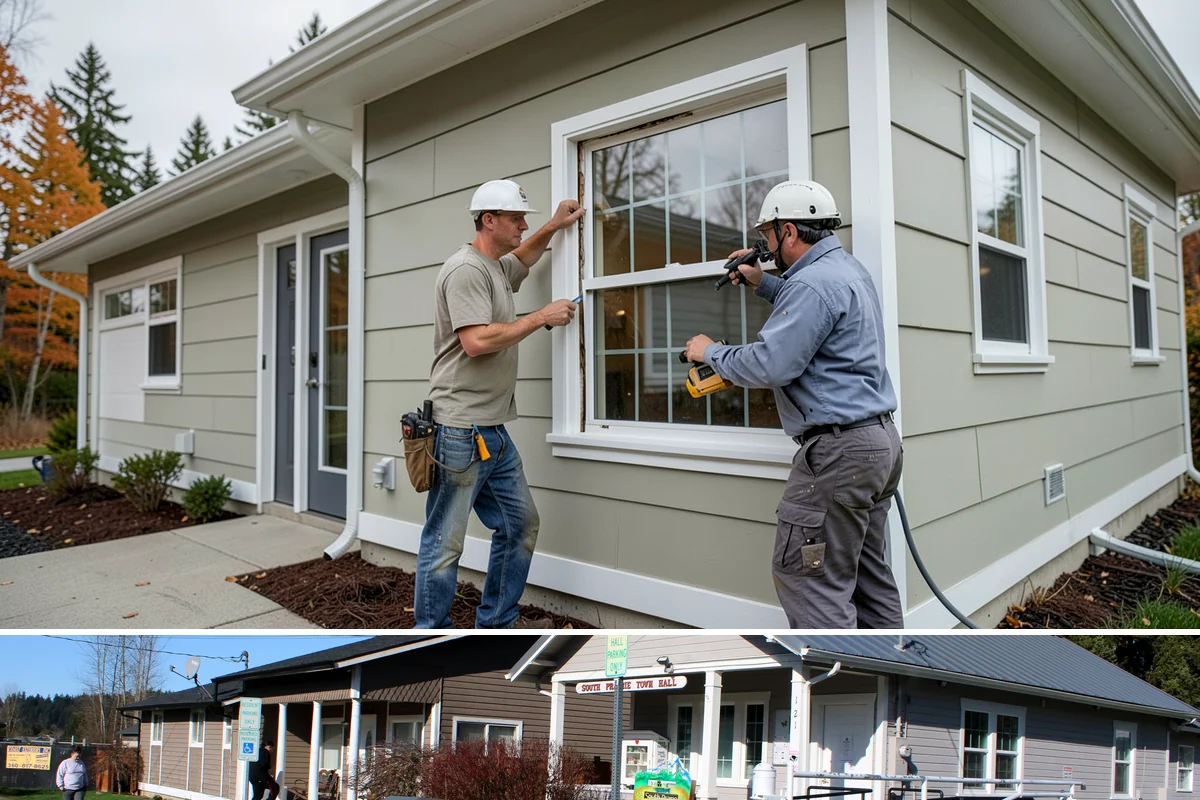 Natural Stone Retaining Wall in South Prairie, Pierce County, WA - Stone setting is best done in dry conditions, so summer and early fall are the preferred windows for this detailed work.