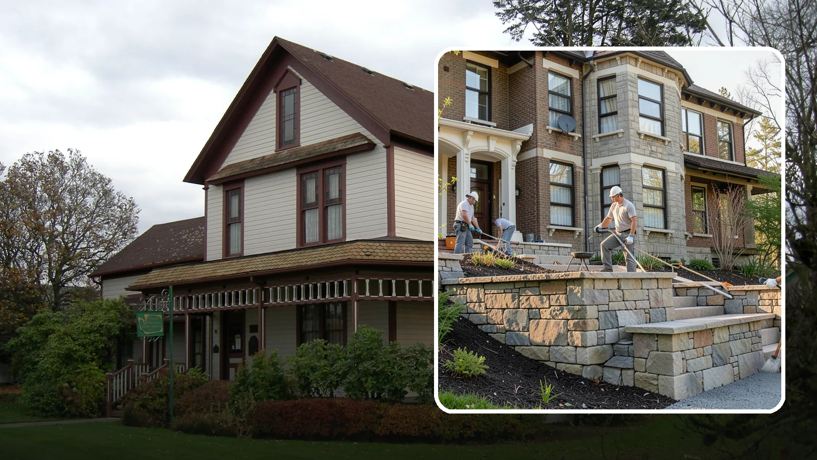 Natural Stone Retaining Wall in Sumner, Pierce County, WA - Hand-setting natural stone into a retaining wall that combines timeless beauty with solid slope support.