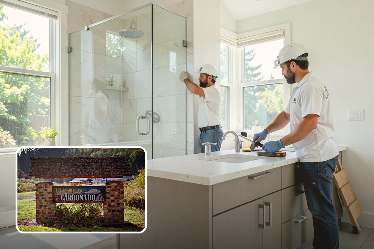 Natural Stone Tile Installation in Carbonado, Pierce County, WA - One-of-a-kind veining and color in every installation