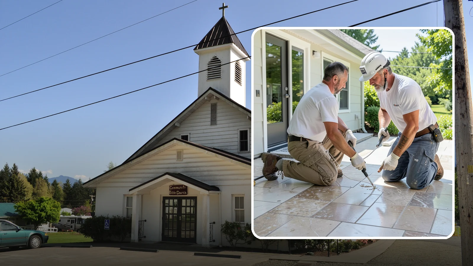 Natural Stone Tile Installation in Concrete, Skagit County, WA - Marble, travertine, slate, and stone tile set and sealed for lasting natural beauty.