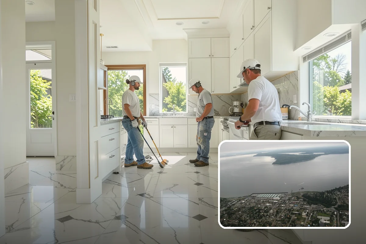 Natural Stone Tile Installation in Des Moines, King County, WA - One-of-a-kind veining and color in every installation