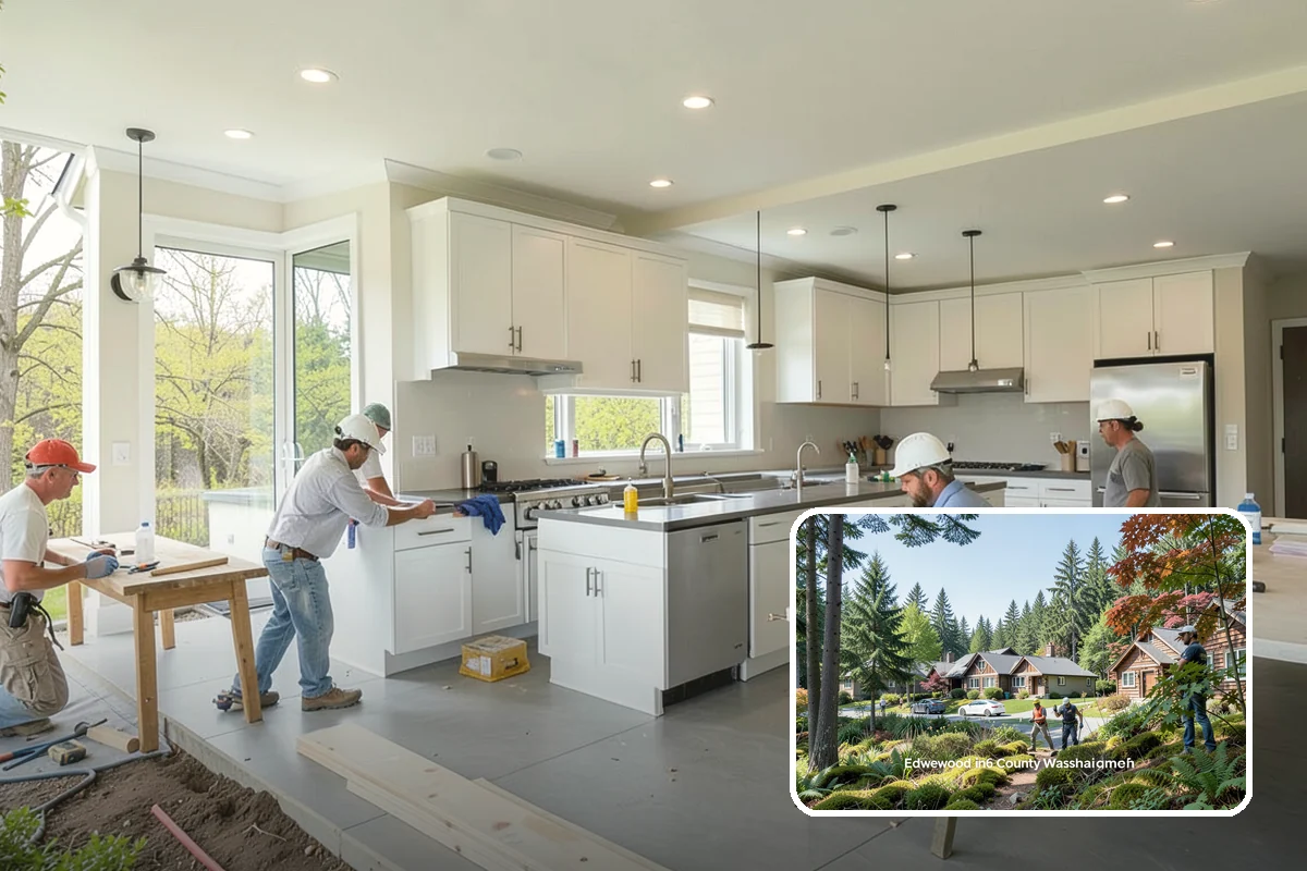 Natural Stone Tile Installation in Edgewood, Pierce County, WA - One-of-a-kind veining and color in every installation