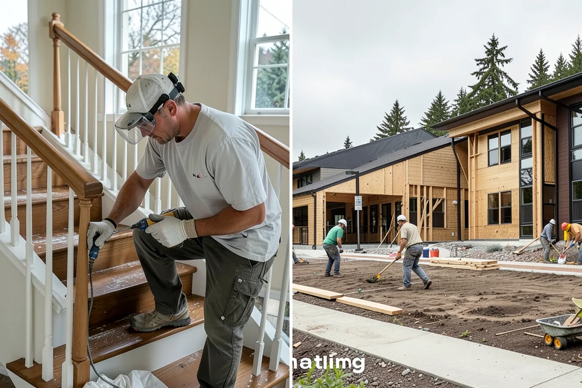 Natural Stone Tile Installation in Everett, Snohomish County, WA - Dry-lay and blend tiles from several boxes for balance