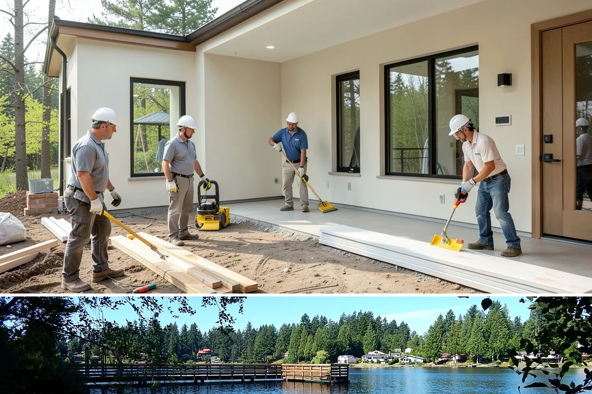 Natural Stone Tile Installation in Federal Way, King County, WA - Stone tiling is an indoor project that can proceed year-round, sealing included, regardless of outdoor conditions.