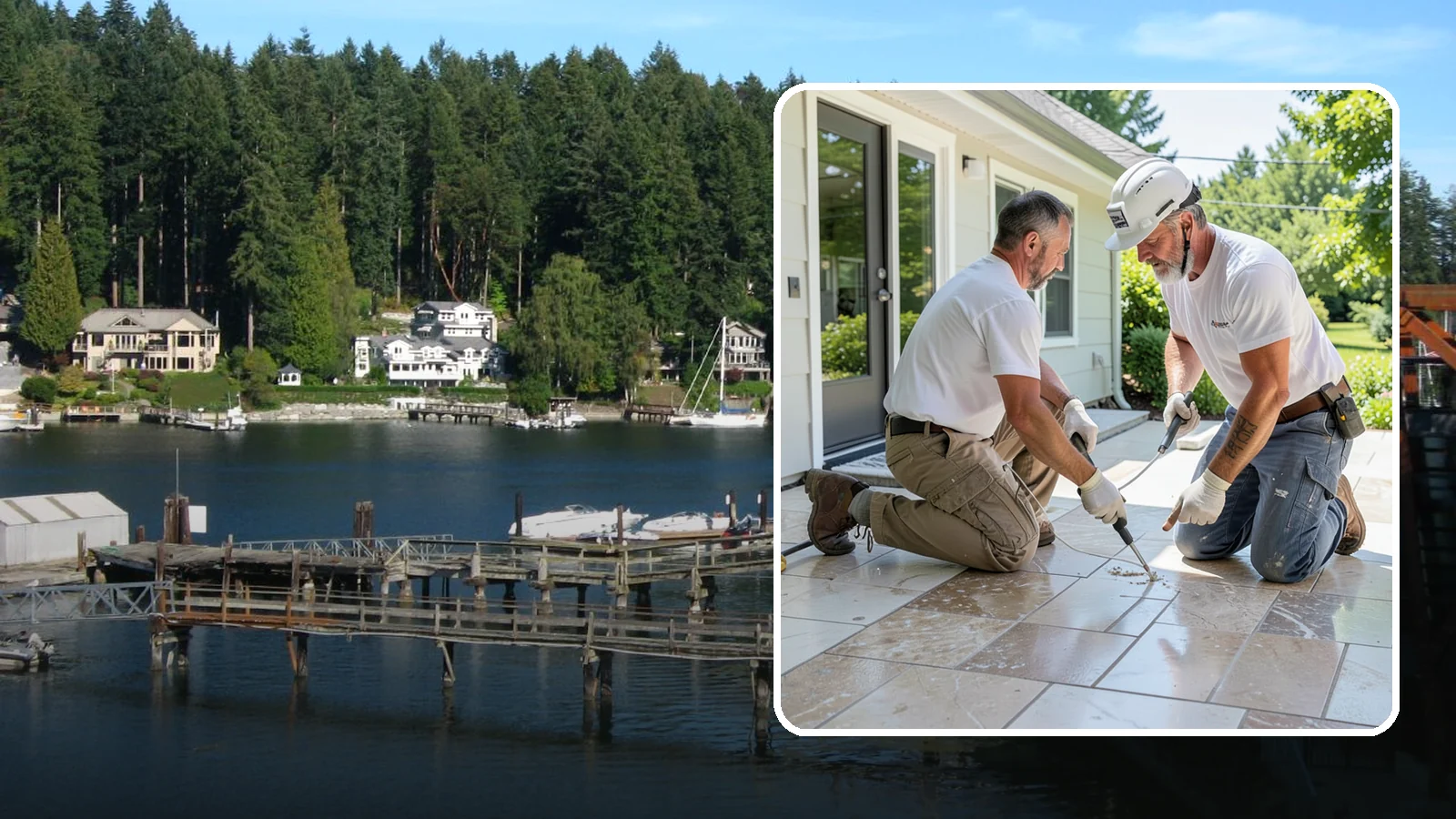 Natural Stone Tile Installation in Gig Harbor, Pierce County, WA - Marble, travertine, slate, and stone tile set and sealed for lasting natural beauty.