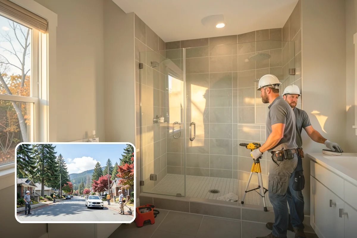 Natural Stone Tile Installation in Hunts Point, King County, WA - One-of-a-kind veining and color in every installation