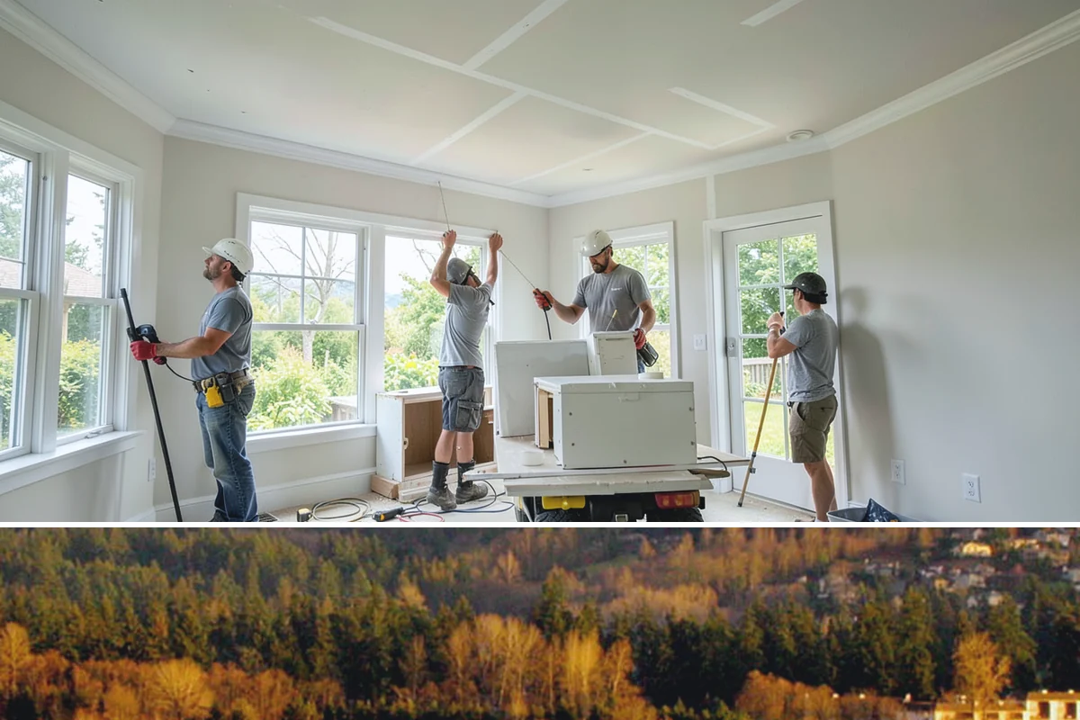 Natural Stone Tile Installation in Kenmore, King County, WA - Stone tiling is an indoor project that can proceed year-round, sealing included, regardless of outdoor conditions.