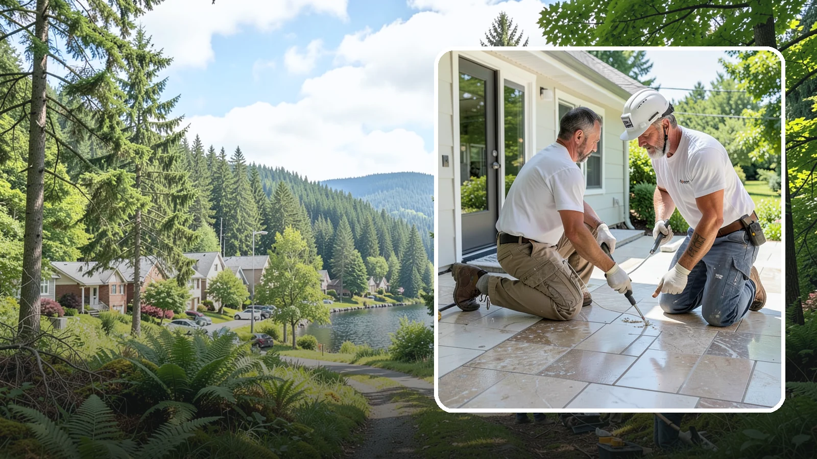 Natural Stone Tile Installation in Lake Forest Park, King County, WA - Marble, travertine, slate, and stone tile set and sealed for lasting natural beauty.