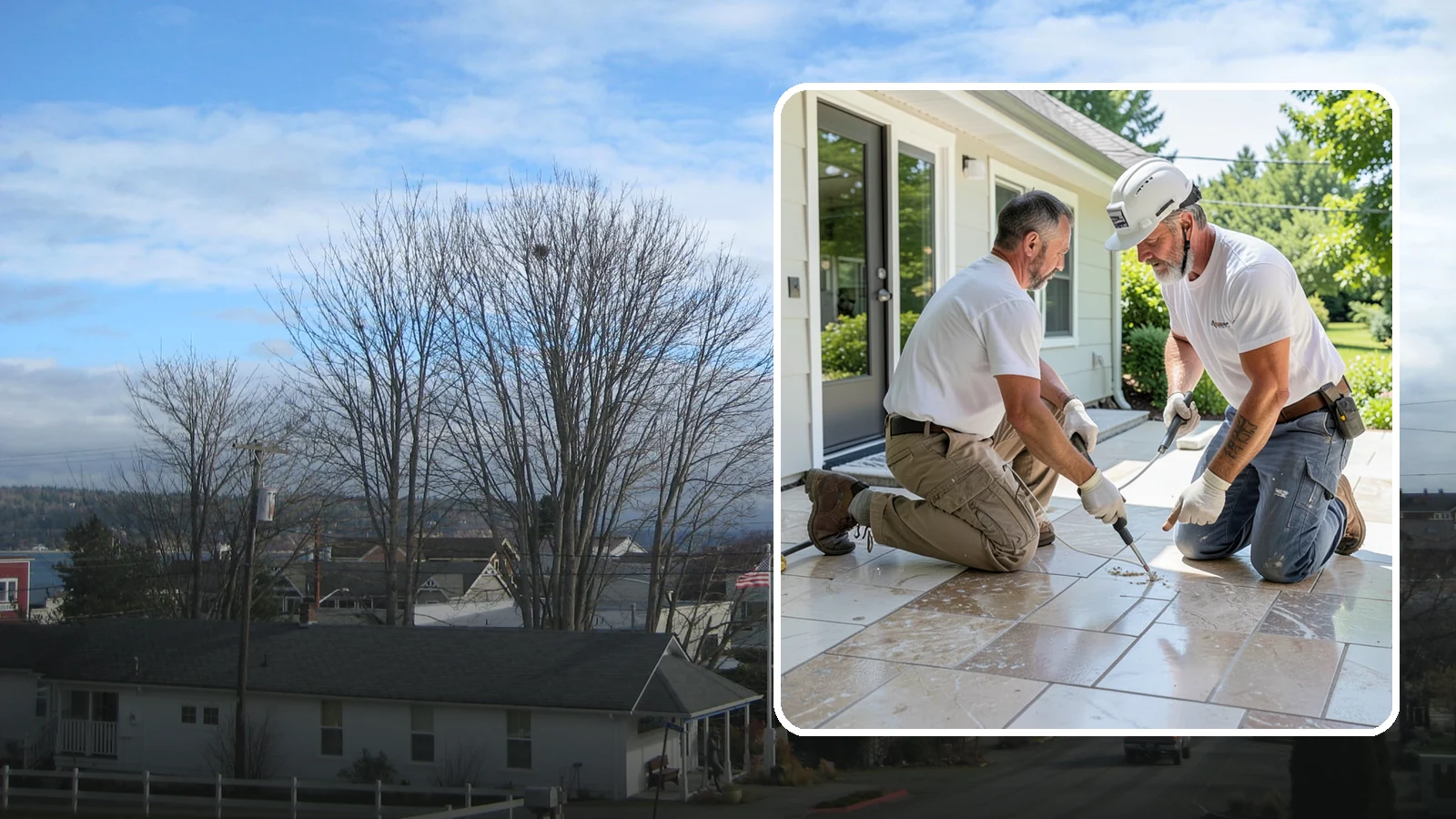 Natural Stone Tile Installation in Langley, Island County, WA - Marble, travertine, slate, and stone tile set and sealed for lasting natural beauty.