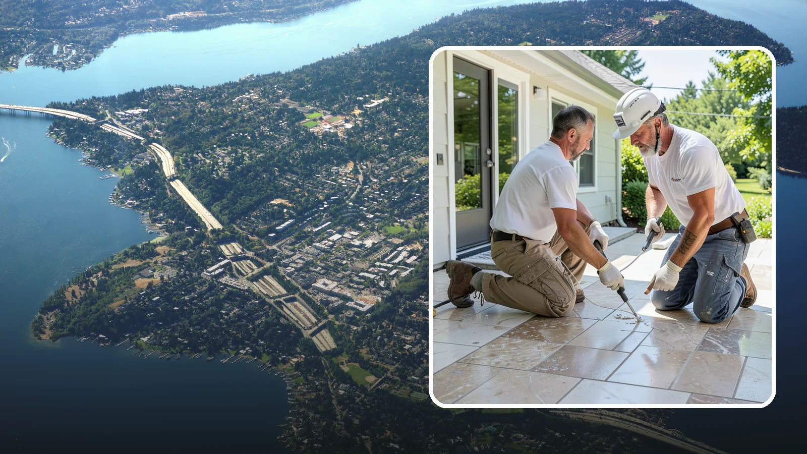Natural Stone Tile Installation in Mercer Island, King County, WA - Marble, travertine, slate, and stone tile set and sealed for lasting natural beauty.
