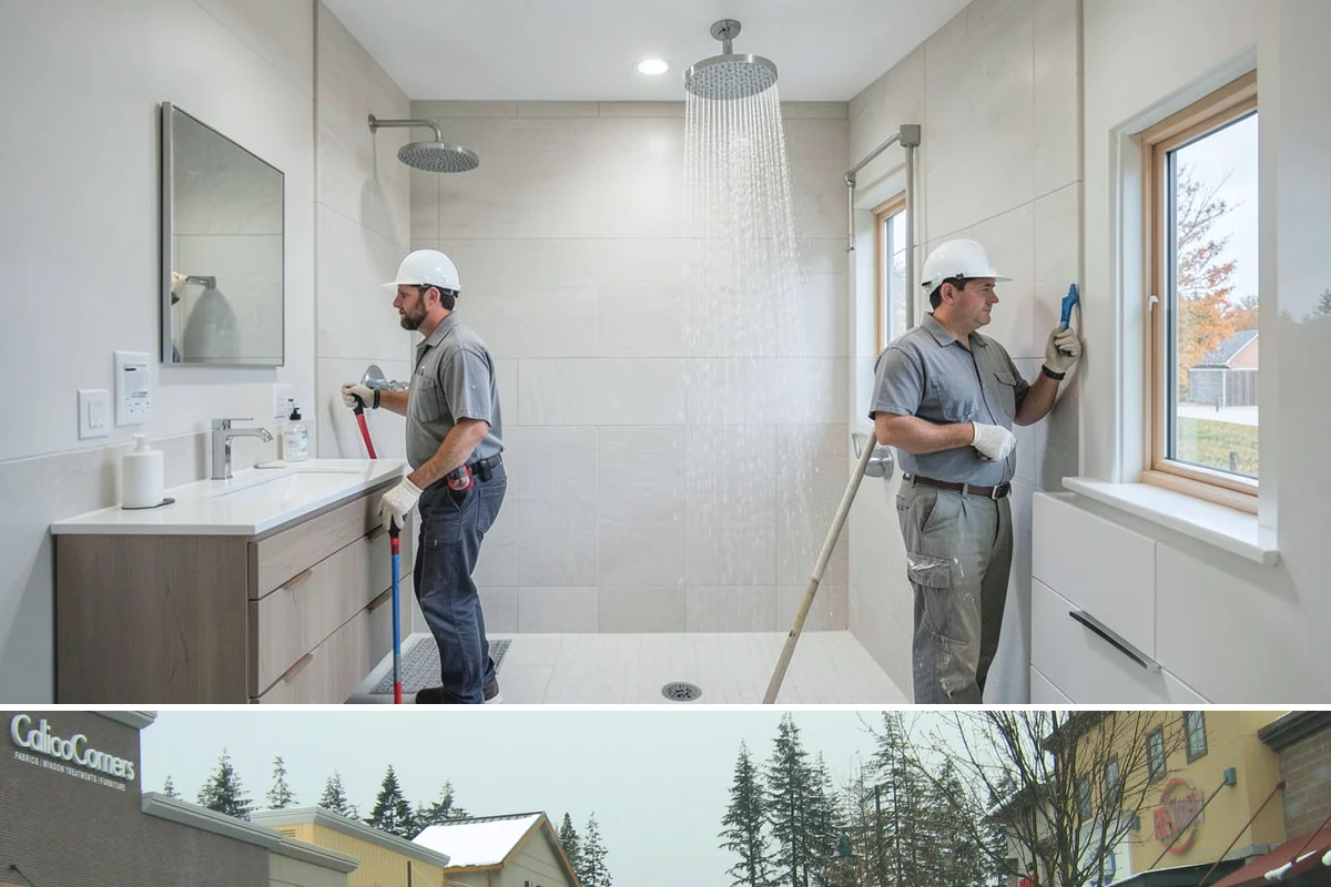 Natural Stone Tile Installation in Mill Creek, Snohomish County, WA - Stone tiling is an indoor project that can proceed year-round, sealing included, regardless of outdoor conditions.