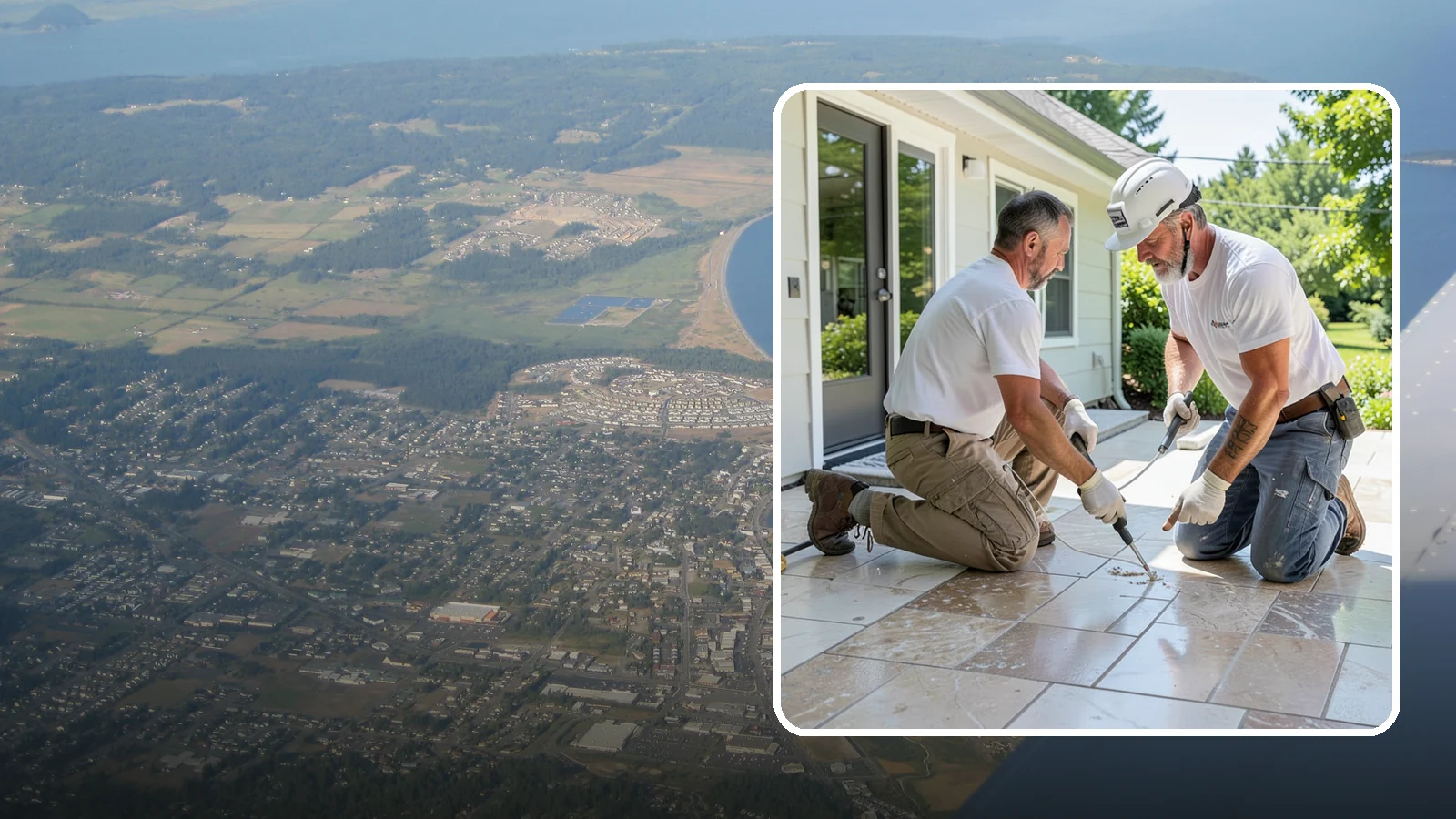 Natural Stone Tile Installation in Oak Harbor, Island County, WA - Marble, travertine, slate, and stone tile set and sealed for lasting natural beauty.