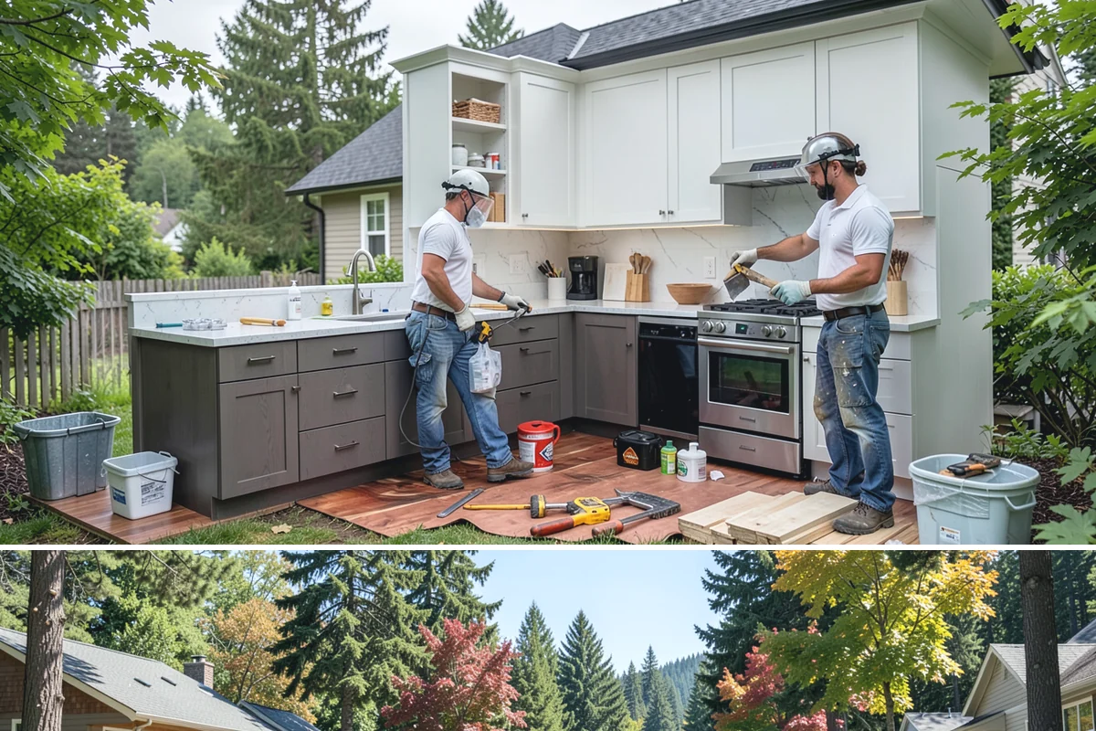 Natural Stone Tile Installation in Orting, Pierce County, WA - Stone tiling is an indoor project that can proceed year-round, sealing included, regardless of outdoor conditions.