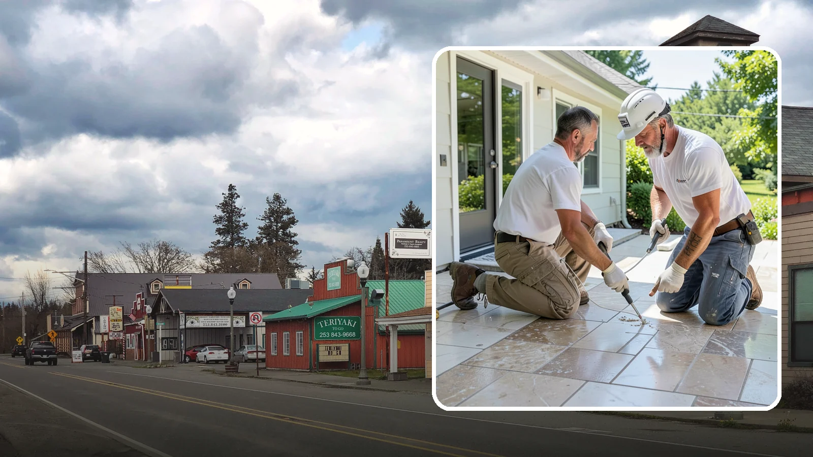 Natural Stone Tile Installation in Roy, Pierce County, WA - Marble, travertine, slate, and stone tile set and sealed for lasting natural beauty.