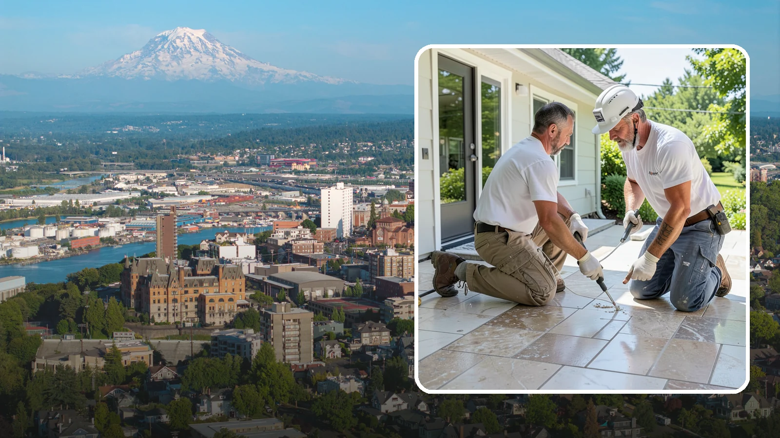 Natural Stone Tile Installation in Tacoma, Pierce County, WA - Marble, travertine, slate, and stone tile set and sealed for lasting natural beauty.