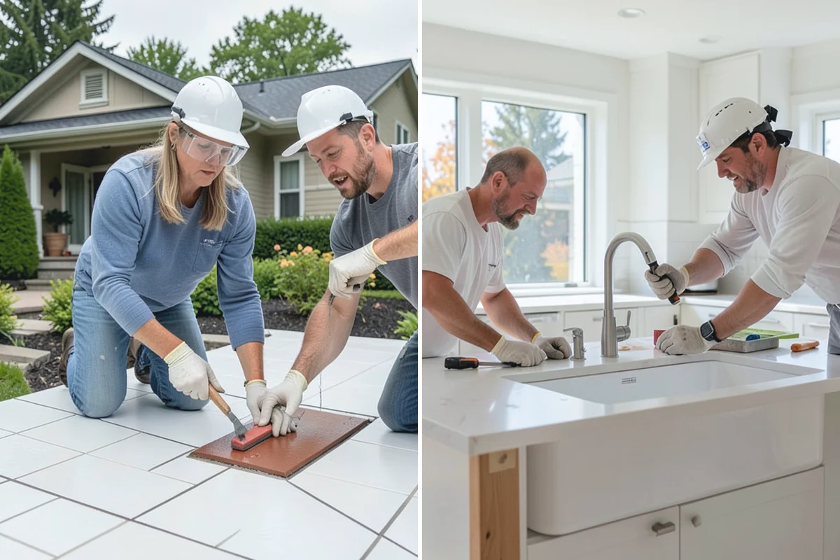 Natural Stone Tile Installation in Wilkeson, Pierce County, WA - Dry-lay and blend tiles from several boxes for balance