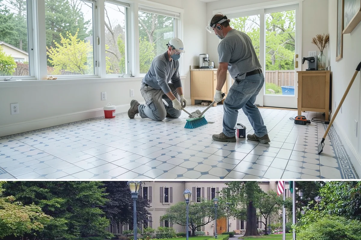 Natural Stone Tile Installation in Woodinville, King County, WA - Stone tiling is an indoor project that can proceed year-round, sealing included, regardless of outdoor conditions.