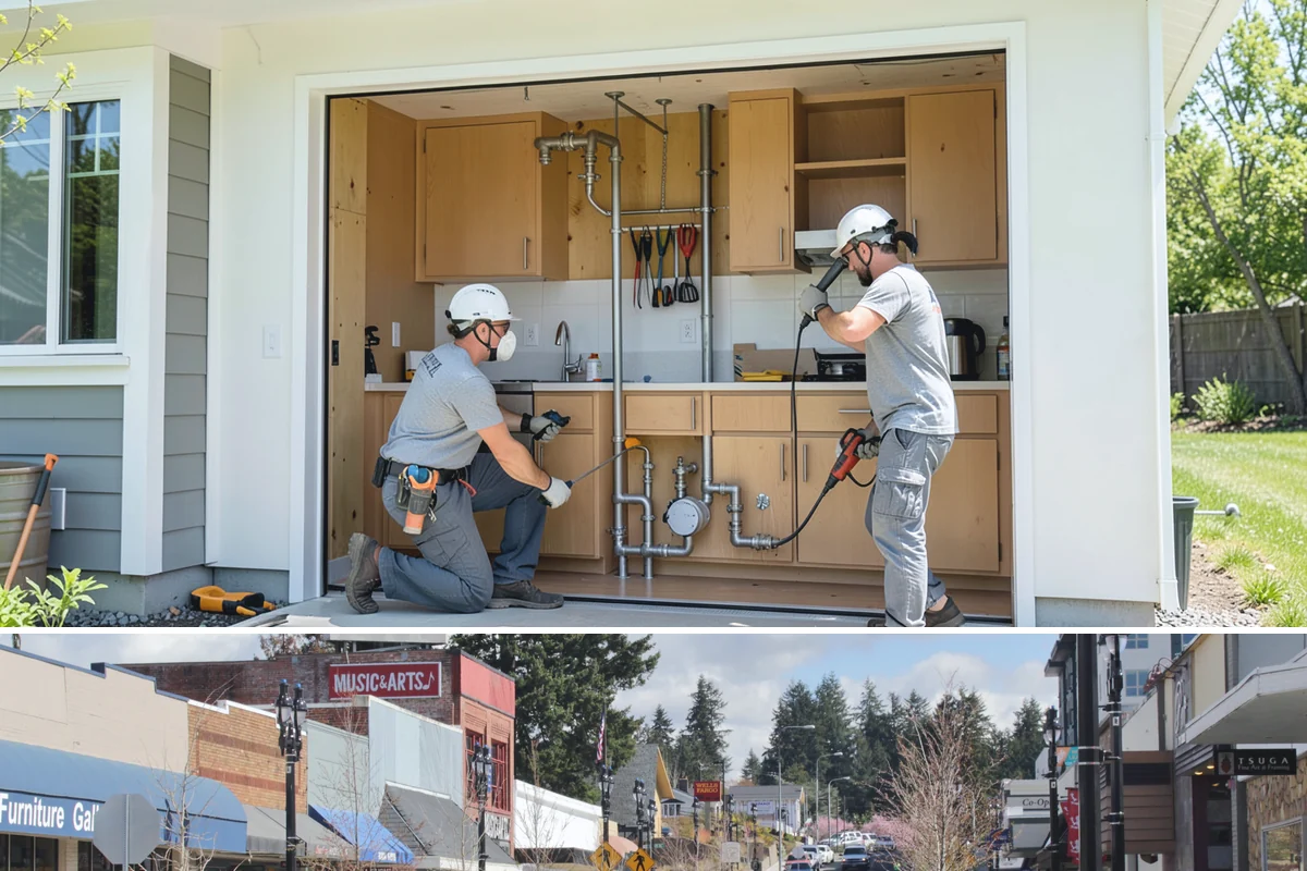 Network Wiring in Bothell, King County, WA - Network wiring is best run during construction or a remodel, and interior retrofits suit the wet PNW season.
