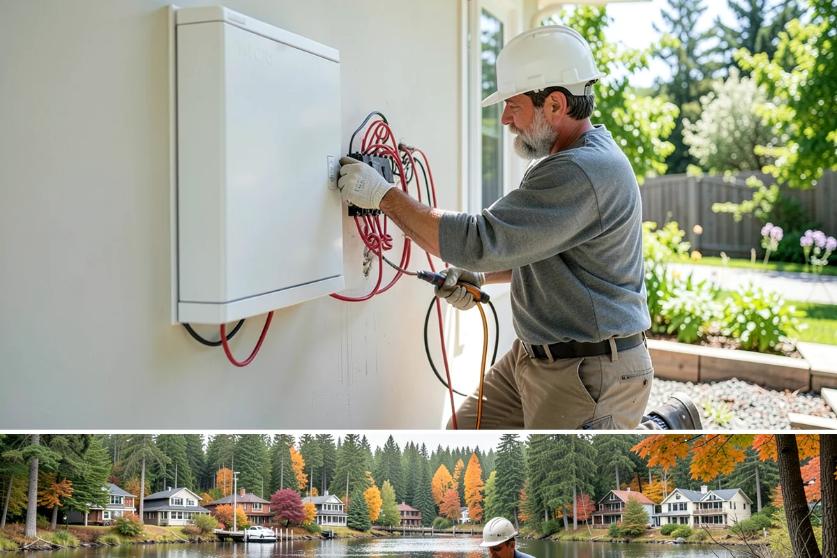 Network Wiring in La Conner, Skagit County, WA - Network wiring is best run during construction or a remodel, and interior retrofits suit the wet PNW season.