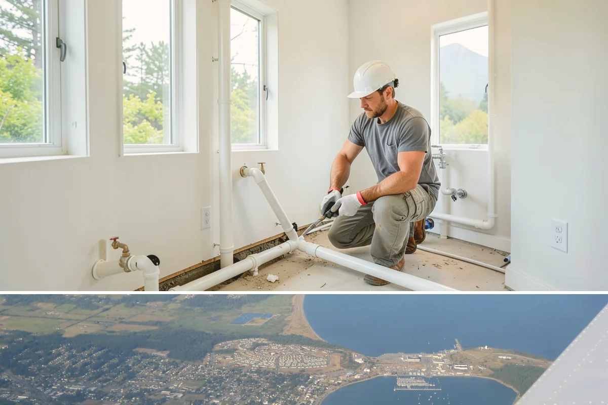 Network Wiring in Oak Harbor, Island County, WA - Network wiring is best run during construction or a remodel, and interior retrofits suit the wet PNW season.