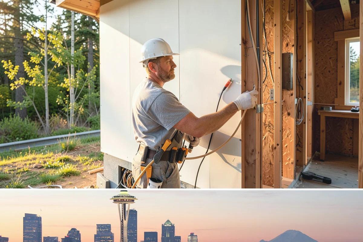 Network Wiring in Seattle, King County, WA - Network wiring is best run during construction or a remodel, and interior retrofits suit the wet PNW season.