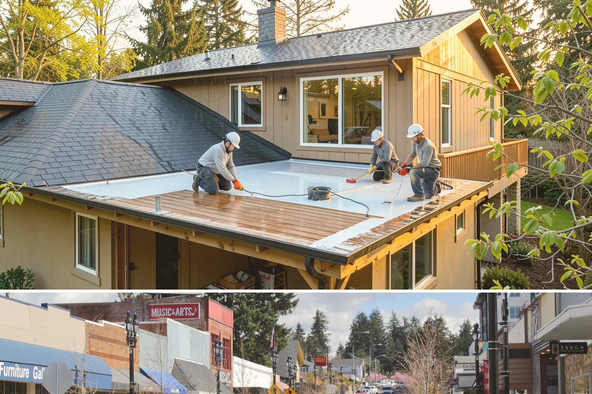 New Construction Roofing in Bothell, King County, WA - Aligning the roofing phase with the drier months keeps the structure protected and on schedule.