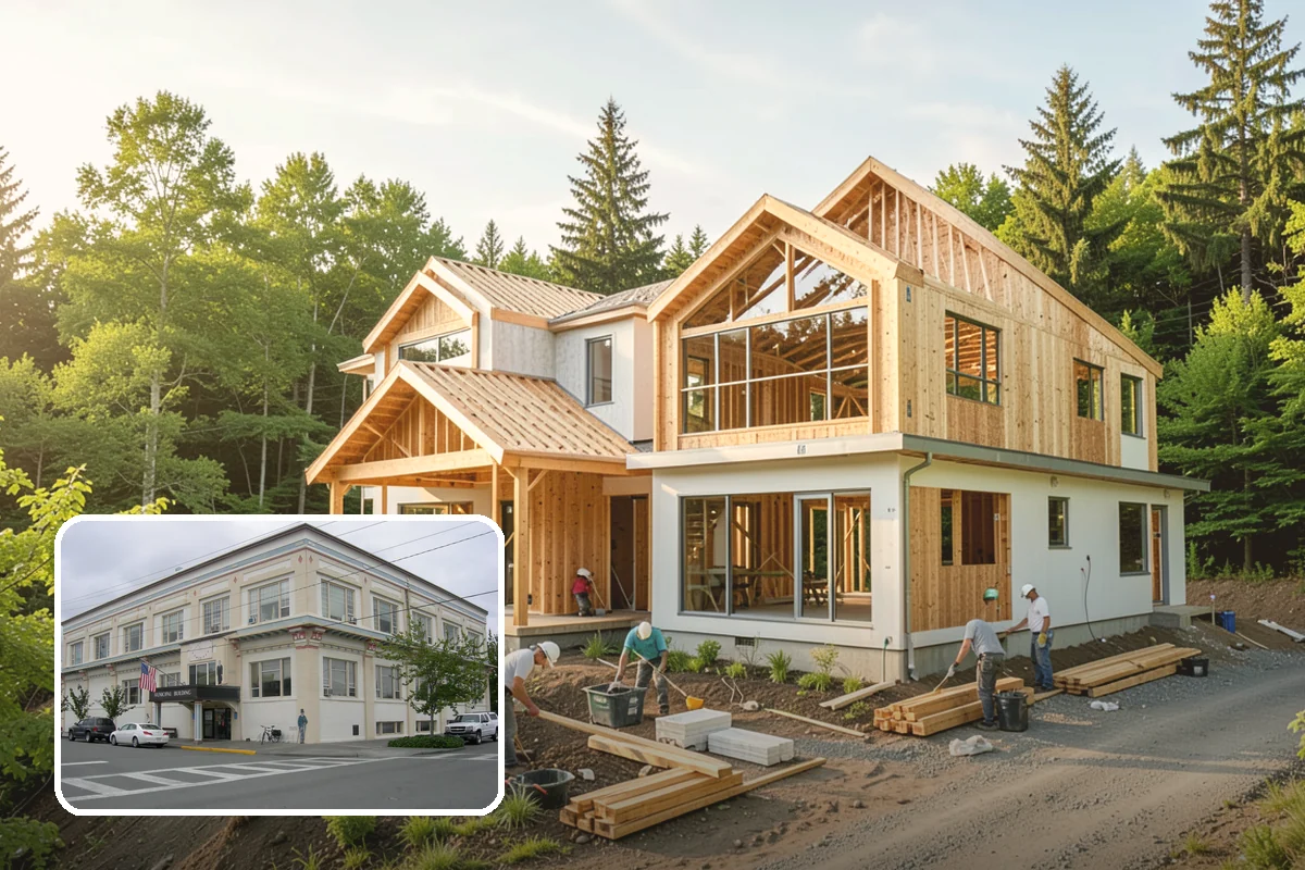 New Home Framing in Anacortes, Skagit County, WA - Framing built to engineered seismic specifications