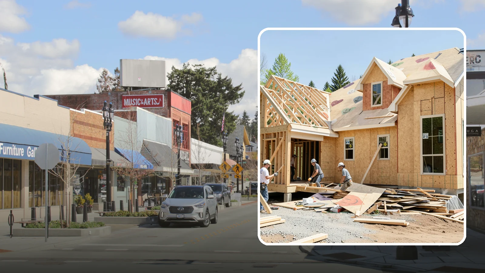 New Home Framing in Bothell, King County, WA - Structural framing of new homes, from the sill plate to the roof trusses.