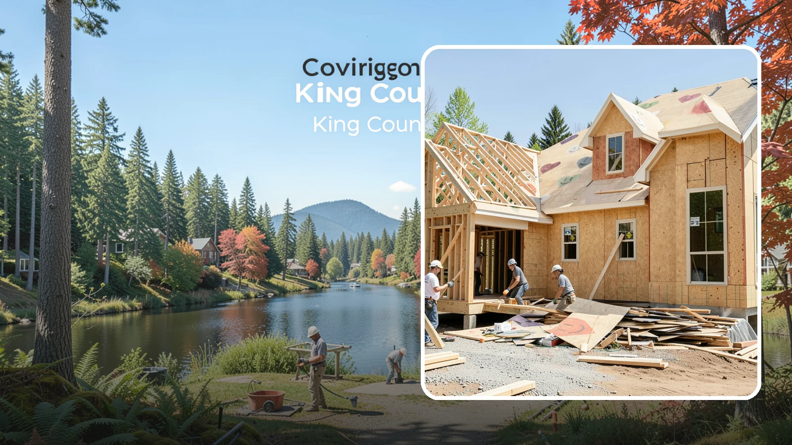 New Home Framing in Covington, King County, WA - Structural framing of new homes, from the sill plate to the roof trusses.
