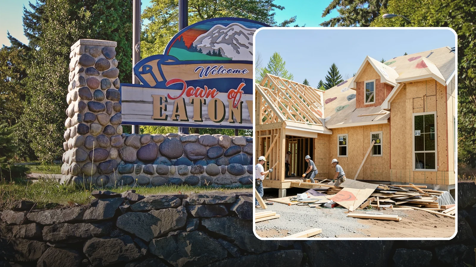 New Home Framing in Eatonville, Pierce County, WA - Structural framing of new homes, from the sill plate to the roof trusses.