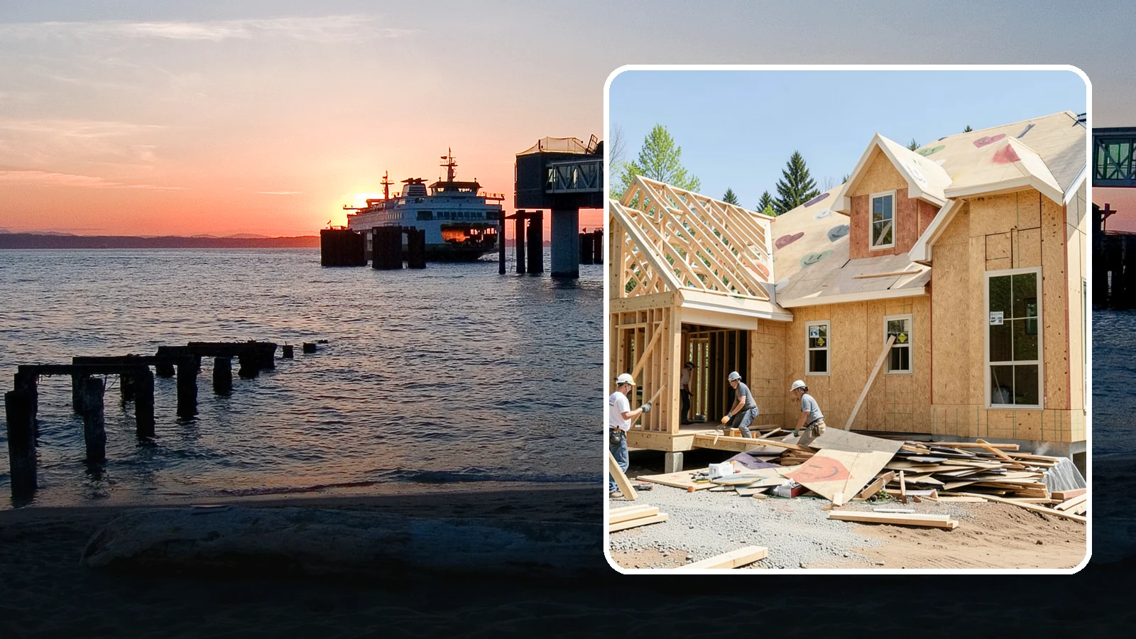 New Home Framing in Edmonds, Snohomish County, WA - Structural framing of new homes, from the sill plate to the roof trusses.