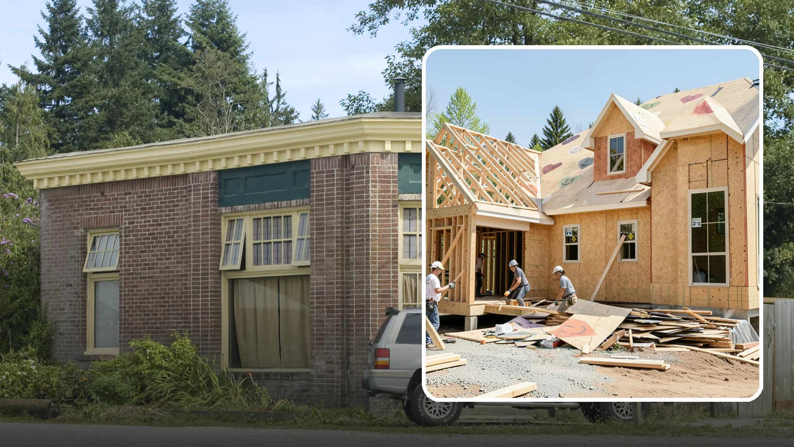 New Home Framing in Hamilton, Skagit County, WA - Structural framing of new homes, from the sill plate to the roof trusses.