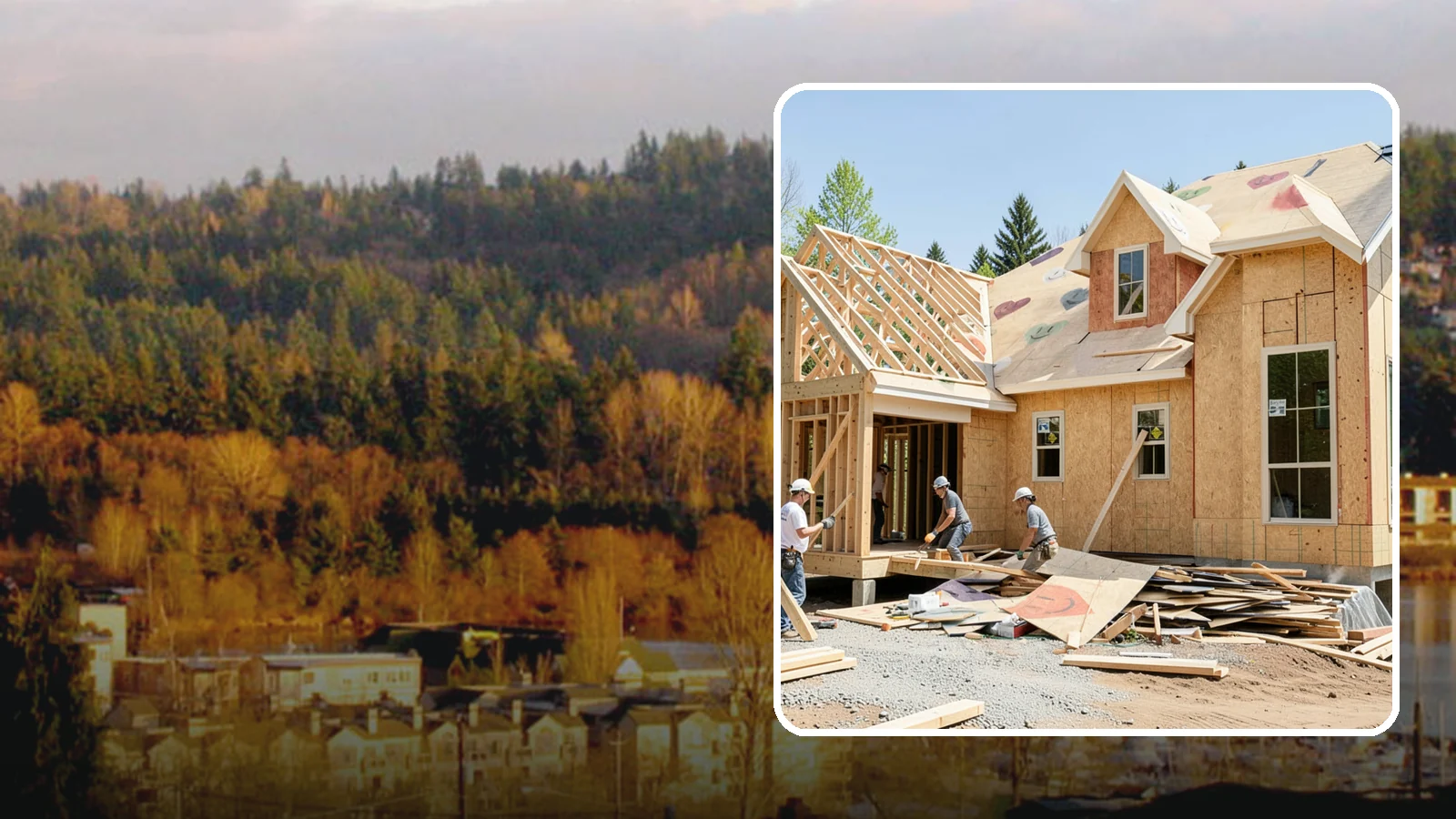 New Home Framing in Kenmore, King County, WA - Structural framing of new homes, from the sill plate to the roof trusses.