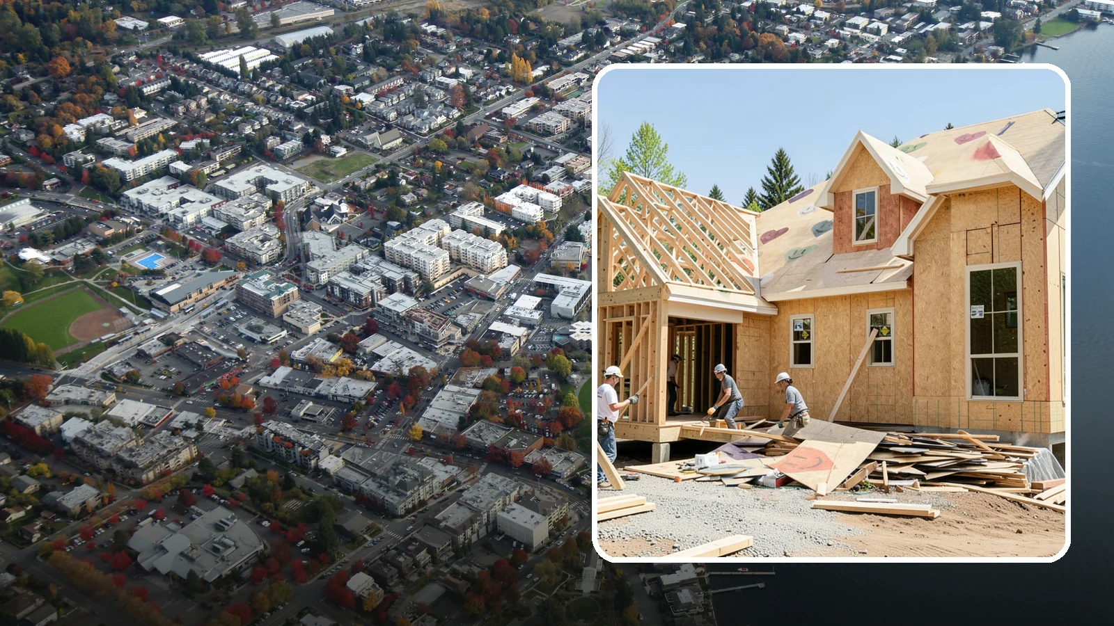 New Home Framing in Kirkland, King County, WA - Structural framing of new homes, from the sill plate to the roof trusses.