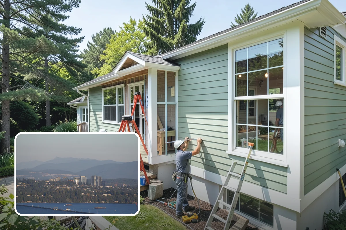 New Home Framing in Medina, King County, WA - Framing built to engineered seismic specifications