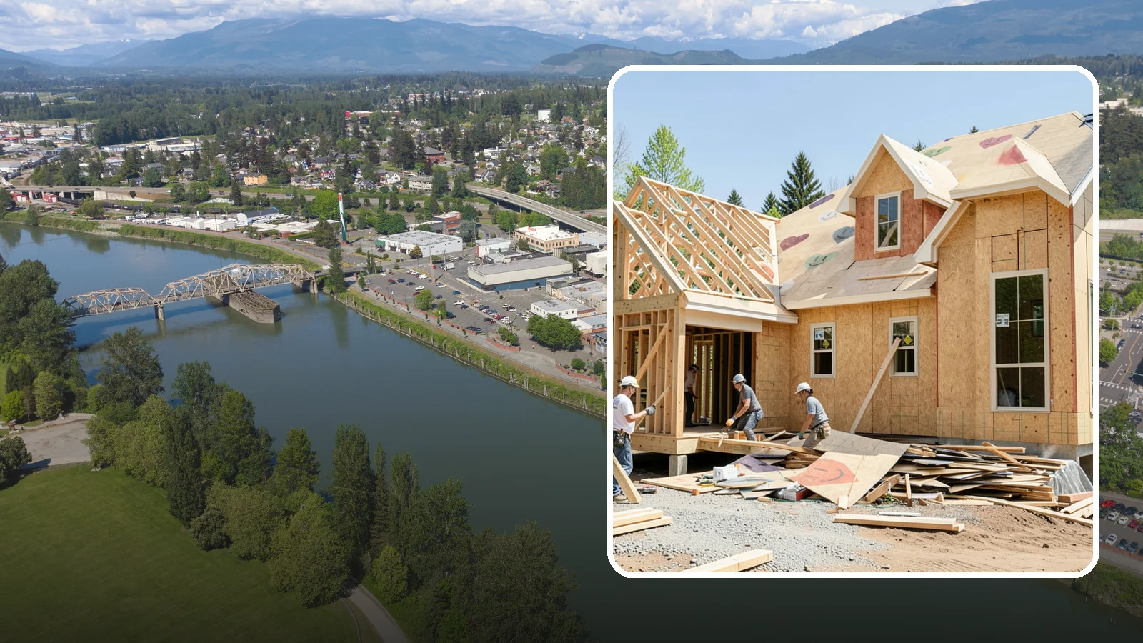 New Home Framing in Mount Vernon, Skagit County, WA - Structural framing of new homes, from the sill plate to the roof trusses.