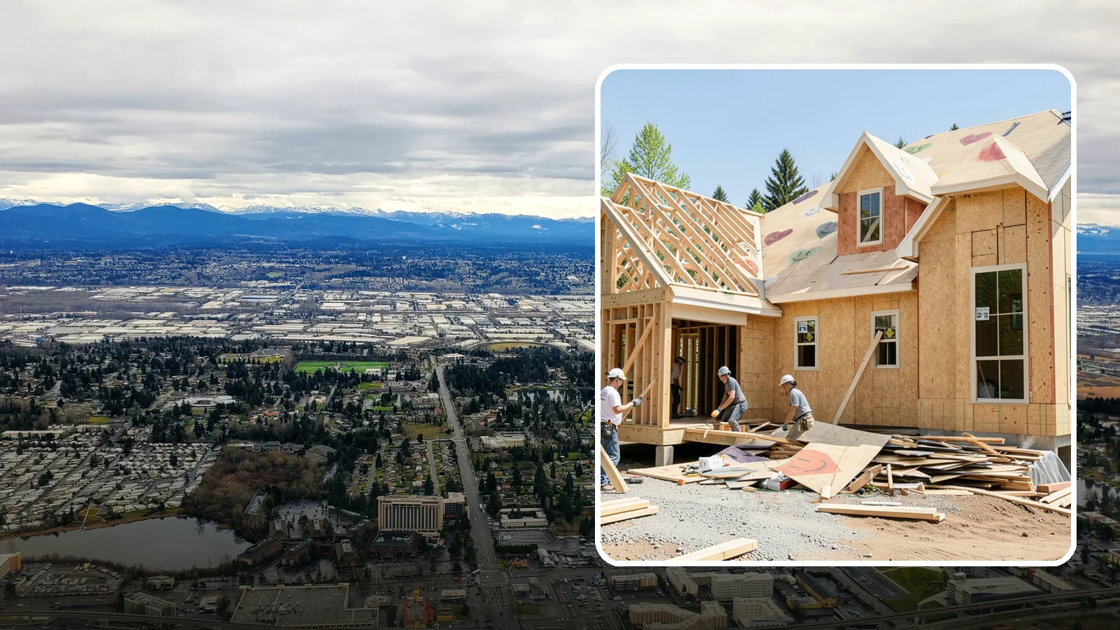 New Home Framing in SeaTac, King County, WA - Structural framing of new homes, from the sill plate to the roof trusses.