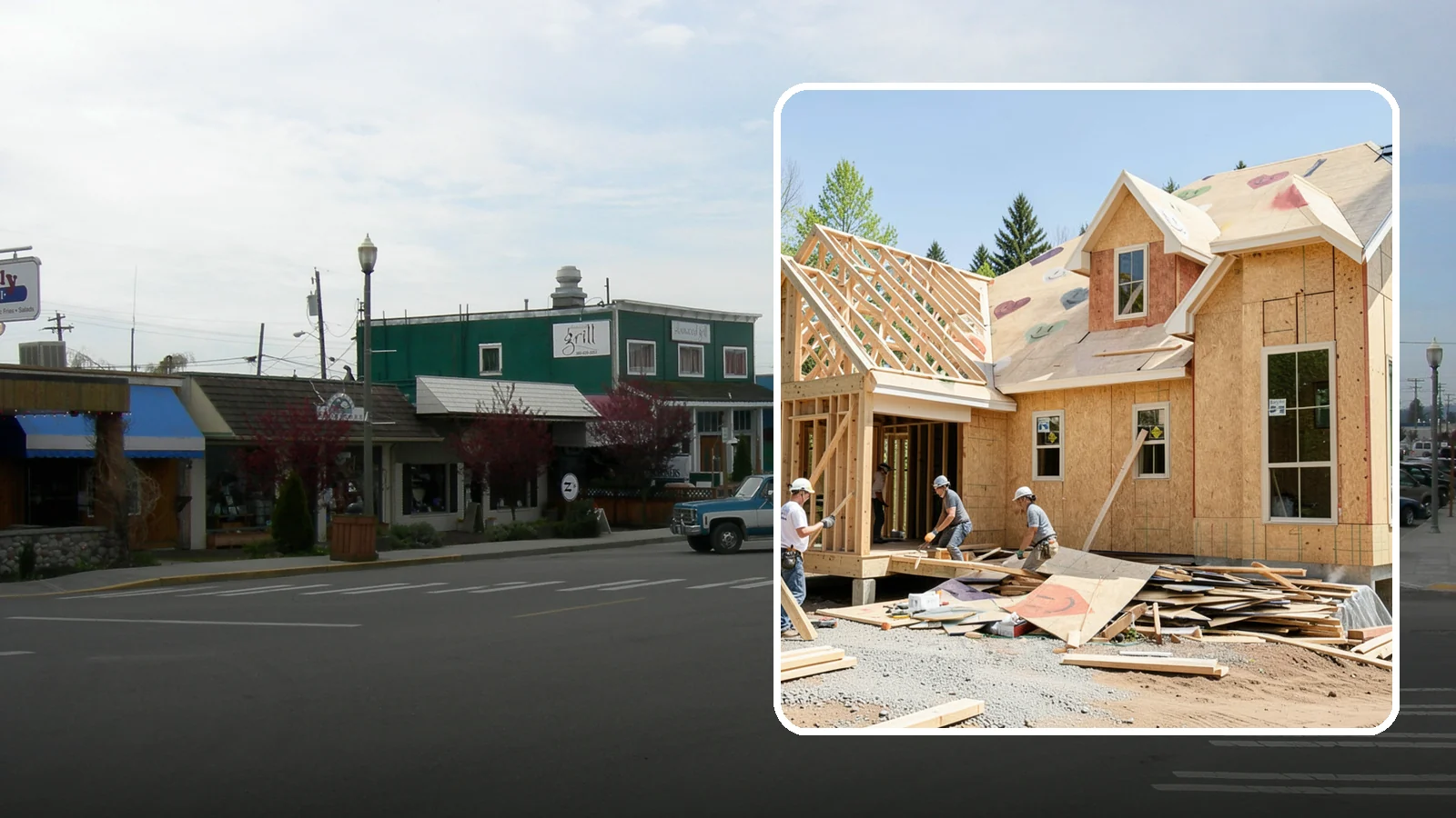 New Home Framing in Stanwood, Snohomish County, WA - Structural framing of new homes, from the sill plate to the roof trusses.