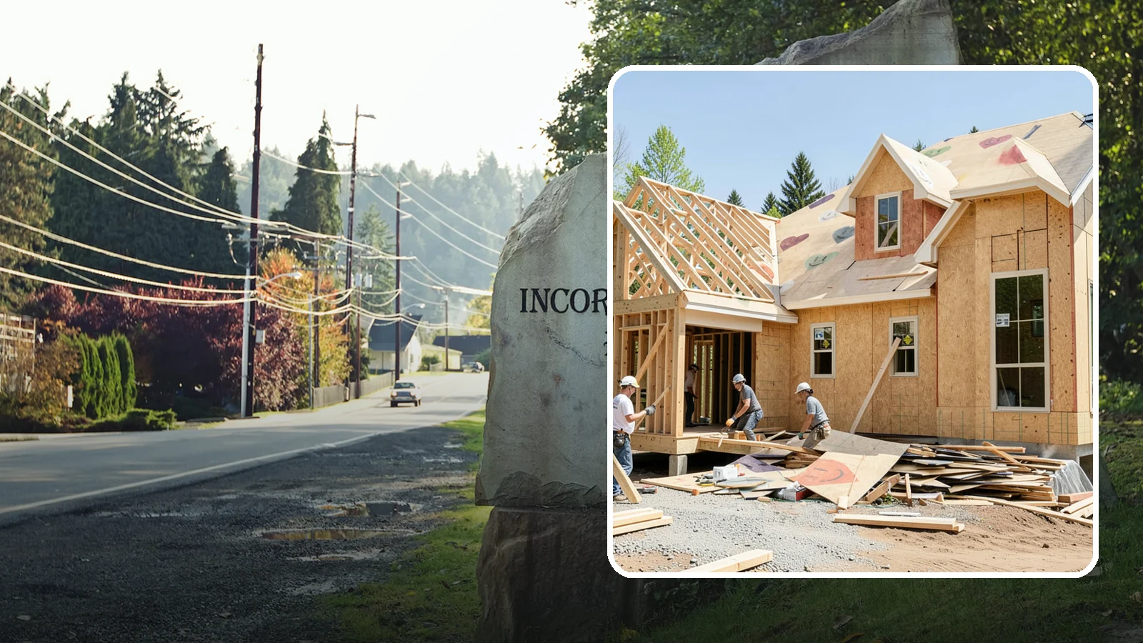 New Home Framing in Wilkeson, Pierce County, WA - Structural framing of new homes, from the sill plate to the roof trusses.