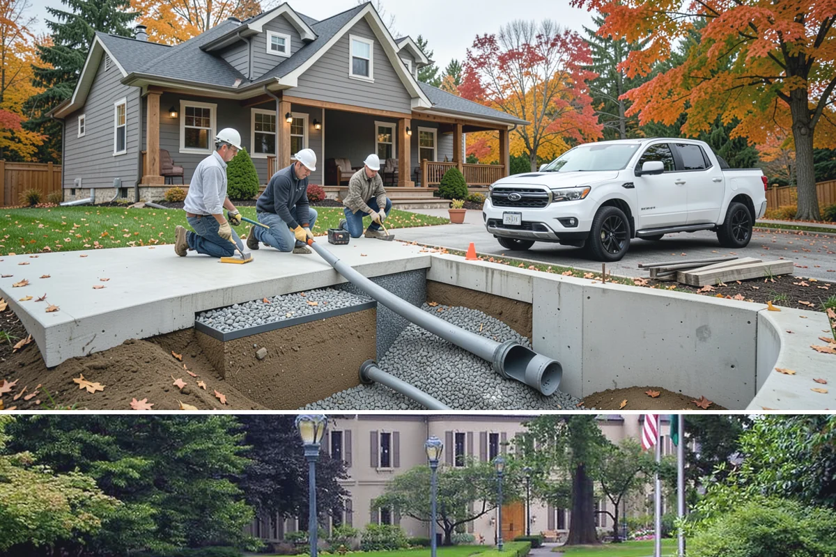 New Home Framing in Woodinville, King County, WA - We push to frame and dry-in during summer dry spells so the structure isn't saturated by fall rain.