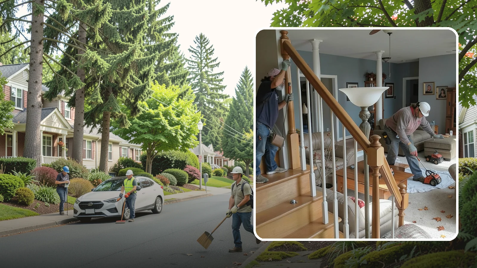 Newel Post Installation in Beaux Arts Village, King County, WA - Sturdy newel posts installed to anchor railings and add a finished stair detail.