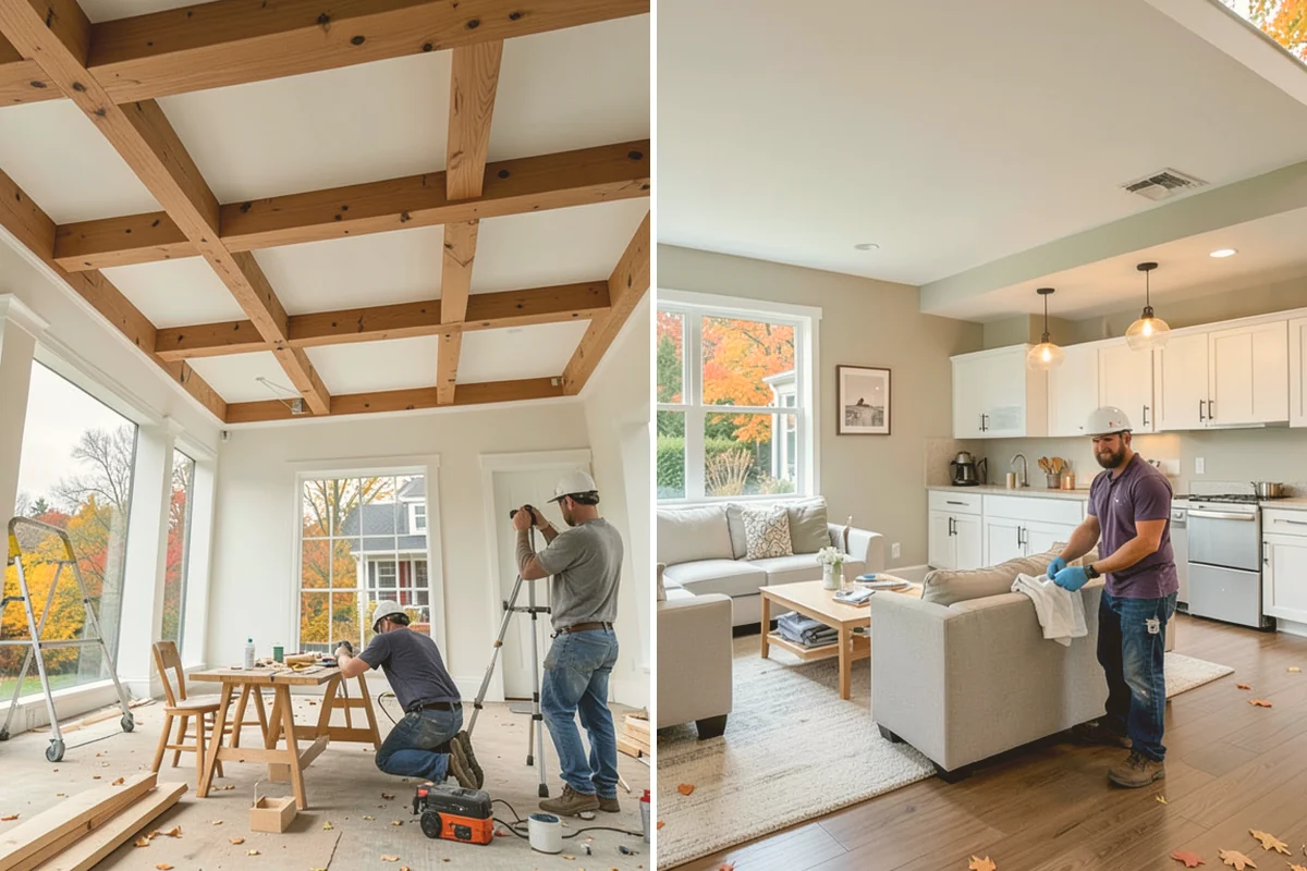 Newel Post Installation in Bothell, King County, WA - Locate framing and plan the anchoring method
