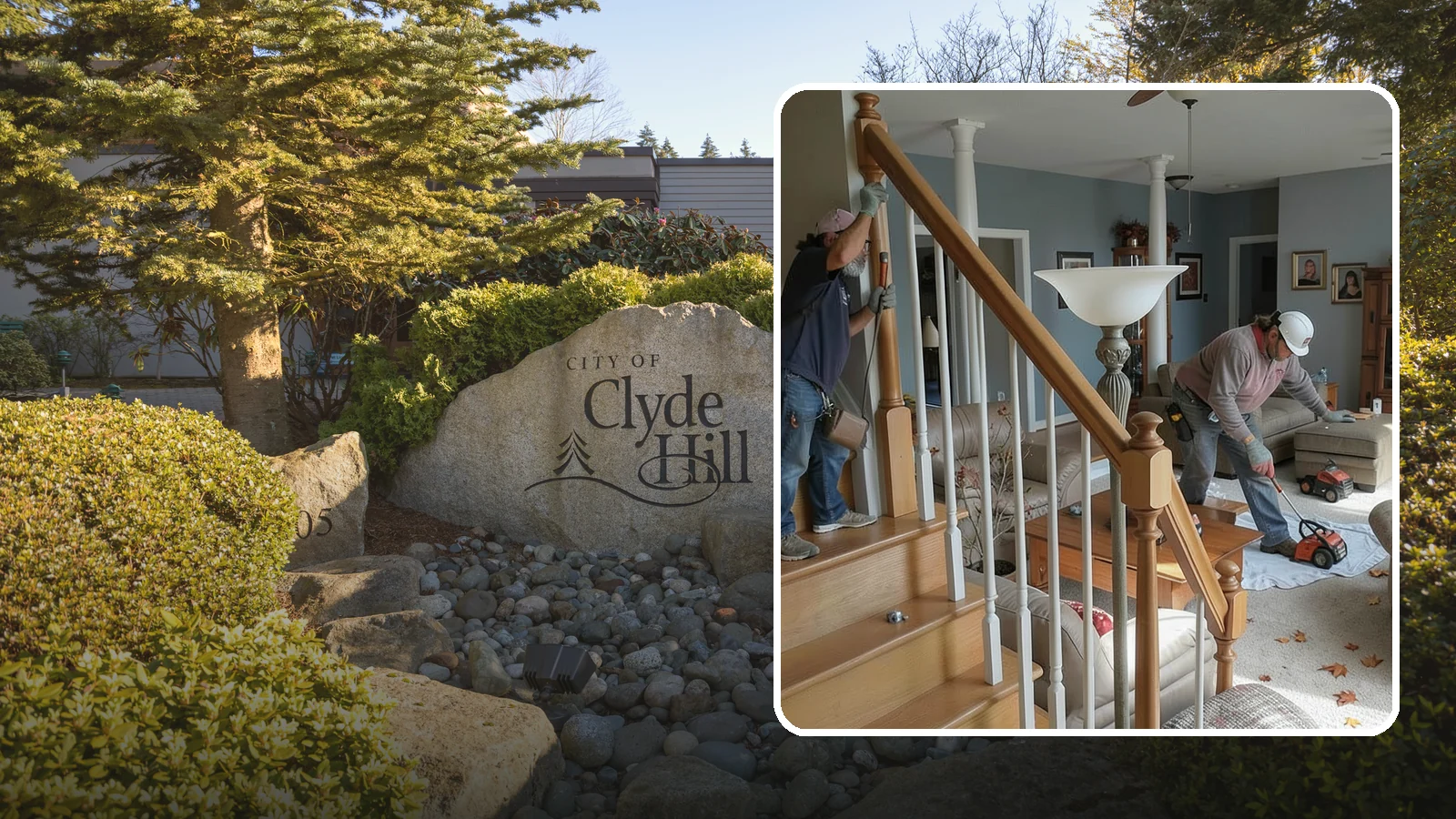 Newel Post Installation in Clyde Hill, King County, WA - Sturdy newel posts installed to anchor railings and add a finished stair detail.