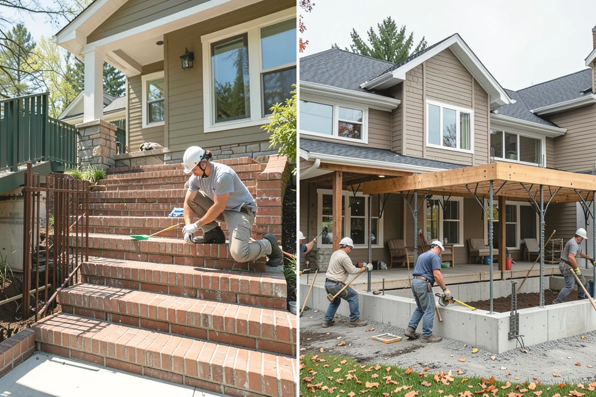 Newel Post Installation in Duvall, King County, WA - Locate framing and plan the anchoring method