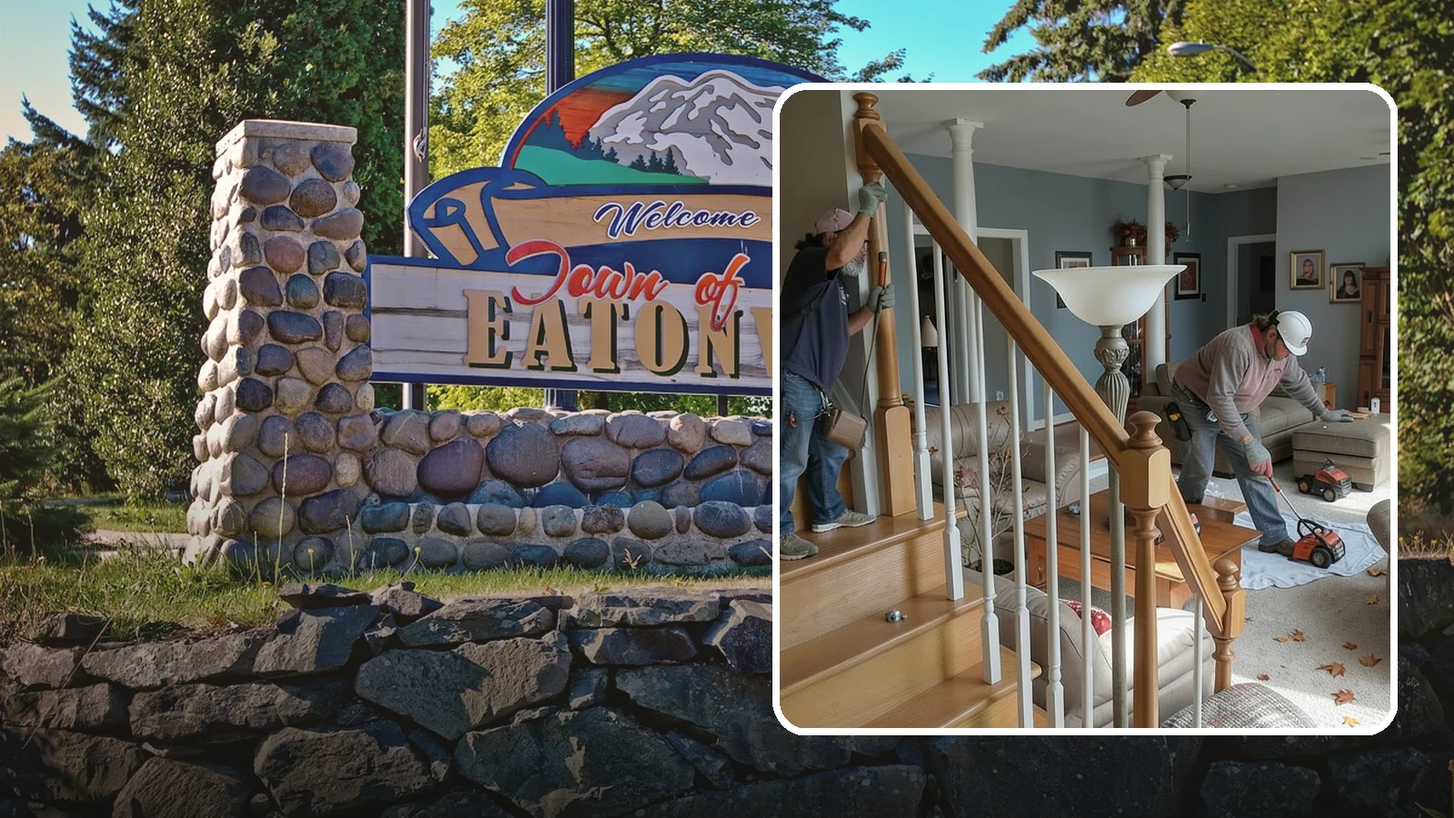 Newel Post Installation in Eatonville, Pierce County, WA - Sturdy newel posts installed to anchor railings and add a finished stair detail.